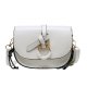 Solid Color Bag Women's Bag Single Shoulder Texture Retro Saddle Bag