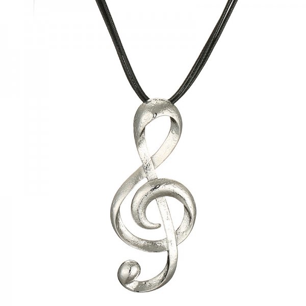 Musical Note Pendant Necklace DISCO Ornament